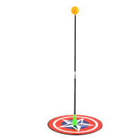 乒乓球自练神器训练器高弹力软轴儿童玩具成人双人防近视自练球器 简易版[金属底座+1杆+3球]无球拍