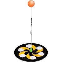 升级闪光弹力软轴乒乓球训练器成人儿童 乒乓球拍 健身玩具练球器 1杆+1球+1底座