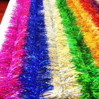 圣诞节日装饰拉花彩带彩条毛条挂饰学校幼儿园教室舞台布置新年 七彩款5条混发