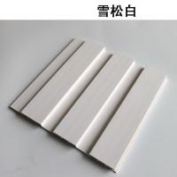 生态木1九长城板护墙板幼儿园墙裙木塑免漆板PVC格栅板凹凸吊顶板 雪松白3米一支