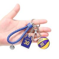 科比钥匙扣詹姆斯挂件背包男生篮球生日礼物挂饰男朋友潮流创意 库里球衣+库里球+蓝绳挂