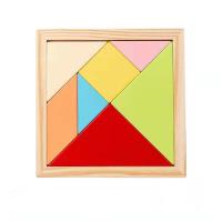 智力幼儿童七巧板拼图玩具3-4-5-6岁宝宝益智男女孩几何图形积木 中号七巧板