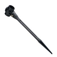 尖尾棘轮铬钒钢电泳快速多功能双向齿轮梅花六角扳手汽修架子工具 17*19(六角)