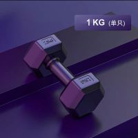 哑铃男士健身家用六角哑铃2KG5KG10KG一对学生练臂肌儿童减肥器材 黑色单只1KG