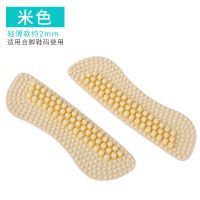 4D硅胶后跟贴男女防磨脚调码加厚防掉高跟皮鞋大隐形脚后跟贴神器 米色[轻薄2mm]鞋合脚 1双装