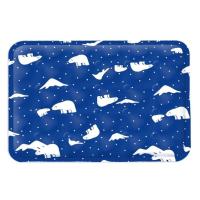 宠物冰垫狗狗凉垫凉席垫子狗窝夏咪睡垫降温凝胶耐咬夏季用品 宝蓝色北极熊 S-超小号(建议5斤以内使用)