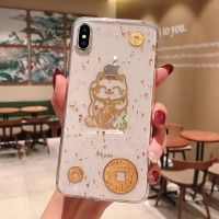 发财暴富华为nova8/7/9手机壳mate40e新年p30p40招财猫8x9x荣耀50 滴胶金箔-招财猫 透明 华为p