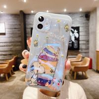 滴胶史努比手机壳适用苹果11/12Ppromax华为mate30/NOVA7PRO/XSXR 滴胶闪钻款-奶昔史努比 苹