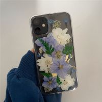 ins泫雅11苹果12/13promax手机壳XR滴胶真花XS软7女8p华为p40/p30 滴胶水仙花紫露 苹果13Pr