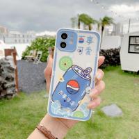 新款雪碧苹果12手机壳iPhone11滴胶12pro max软胶XR闪钻8plus全包 柠檬可乐 苹果7/8