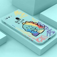 OPPOa7x手机壳a7n液态硅胶保护套a7防摔软壳卡通涂鸦泡泡龙男女款 天青色-涂鸦泡泡龙-侧边图案 OPPO A7