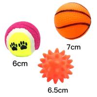 狗狗玩具球 宠物发声球耐咬磨牙 猫咪狗狗训练球 发光发声弹力球 实惠3件
