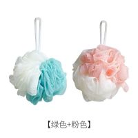 大号洗澡沐浴球不散浴花球可爱搓澡搓背起泡洗浴用品沐浴花洗澡巾 粉+绿[收藏送2个挂钩]