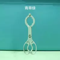 婴儿奶瓶夹子耐高温防滑防烫可拆卸消毒夹子奶瓶刷沥水架清洗套装 青草绿奶瓶夹