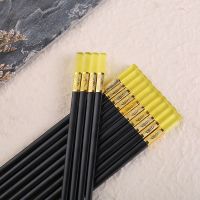 瑞嘉华合金筷子5双装非不锈钢家庭用防霉快子防滑无漆无蜡可消毒 琥珀-菠萝黄[10双装]