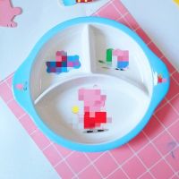 [48小时发货]卡通密胺儿童餐具套装家用分格餐盘儿童碗勺可爱宝宝餐盘耐摔无毒 小猪 勺子