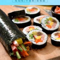 渔夫卡农特级寿司海苔大片10枚20枚50枚紫菜包饭寿司工具烤海苔 墨绿海苔10枚