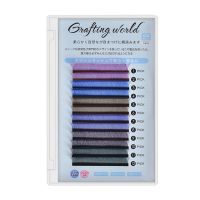 彩色yy型睫毛嫁接编织开花炫彩自然假睫毛秒开花种植爱情网交叉毛 10