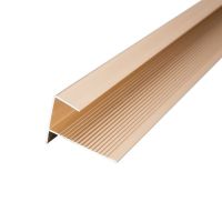 [2.7米批发价]F型C型铝合金楼梯扣圣象地板收边条踏步台阶收边 钛金色 1.2厘米C扣2.7米长