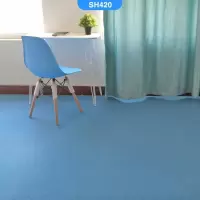 加厚塑胶地板革办公室水泥地面专用pvc防滑地胶商用耐磨防水地贴 蓝理石 双面防水实心革