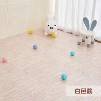 拼图地垫儿童泡沫垫家用宝宝爬行垫拼接加厚卧室3D无味铺地板垫子 白色木纹 60x60x1.2cm4片(加厚版)