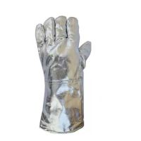 铝箔防烫耐高温手套隔热阻燃防辐射热熔炼消防加厚五指工业手套 一只左手