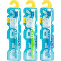 雷治硬毛成人牙刷男士牙刷去牙渍去烟渍牙结石刷舌苔舌苔清洁交叉 D10牙刷2支装