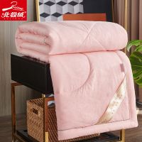 北极绒蚕丝被夏被夏凉被双人空调被单人可水洗棉被学生宿舍薄被子 [玉色]可机洗不成坨 100x150cm[儿童被]1斤左右