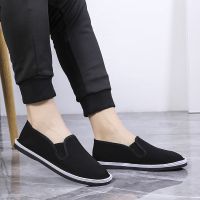 [2双装]老北京布鞋男加绒棉鞋冬季防滑耐磨布鞋工作鞋 1双黑色布鞋(一双装) 35