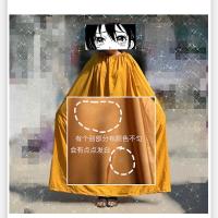摄影遮挡游泳换衣裙罩模特防走光斗篷更衣室海边户外简易更衣帐篷 黄色 1.4米长
