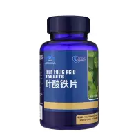3瓶金奥力叶酸铁片500mg*100片备孕男女孕产妇哺乳期补叶酸铁黑发 100片*1瓶