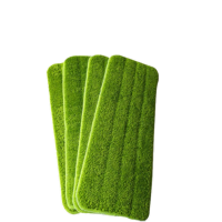 德尔玛TB600原装拖把布替换布平板拖布头粘扣式拖把布清洁抹布 TB600绿色四条装