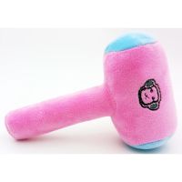 婴儿毛绒锤子玩具摇铃益智幼儿培训班布锤子榔头宝宝英语教具新生 红色带铃铛声