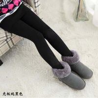 女童打底裤加厚加绒秋冬季2021新款宝宝外穿秋冬装儿童保暖棉裤子 光板纯色 普通加厚加绒[光板纯色] 110