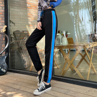 美动态大码女装休闲裤弹力九分束脚裤春夏新款显瘦运动卫裤ins潮