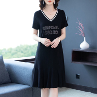 美动态大码女装衣裙2022夏新款胖妹妹宽松韩版气质遮肚显瘦中长裙