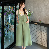 美动态大码女装2022夏季新款胖mm宽松显瘦高级感可调节连体裤子女