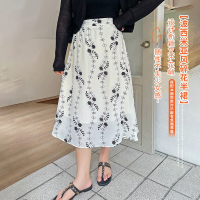 美动态大码女装2022夏季新款时尚百搭半身裙胖mm轻熟风印花裙子女