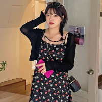 美动态2022夏季新款大码女装胖mm温柔风时尚百搭防晒上衣针织开衫