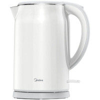 美的(Midea)电热水壶MK-SH17M301-PRO电水壶1.7升烧水壶热水壶食品级316不锈钢双层防烫暖水壶大容量
