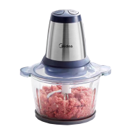 美的(Midea)多功能绞肉机LZ25Easy225搅拌机家用电动小型碎菜料理机加厚玻璃2L大容量纯铜电机打蒜蓉辣椒酱
