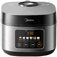 美的(Midea)电饭煲家用4L彩屏大容量3-4人大火力炫彩大屏米饭锅金属拉丝机身不粘锅智能预约小米粥电饭锅RE416