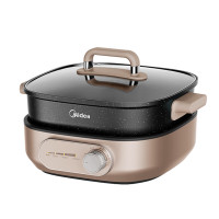 美的(Midea)电火锅6L大容量分体式家用多功能电热锅多用途锅炖煮涮多用锅 MC-HGS303004[ZMD安心系列]