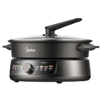 美的(Midea)电火锅MC-DHE30H4分体式可拆洗家用4.5L大容量电炒锅电煮锅电热锅料理锅多功能锅多用途锅