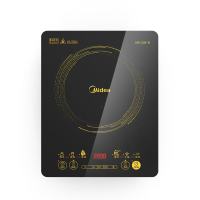 美的(Midea)电磁炉C22-WH2202滑控触摸2200W大火力微晶面板文武火烹饪电磁灶(赠汤锅+炒锅)