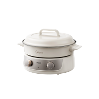 美的(Midea)电火锅4.5L家用多功能电热锅可拆锅身易清洗不粘锅电炒锅电煮锅煎烤锅电蒸锅MC-HGE3036