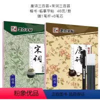 唐诗三百首/楷书/16开+宋词三百首/楷书/16开(送1壳6芯) [正版]唐诗三百首精选字帖 荆霄鹏楷书 中小学生经典文