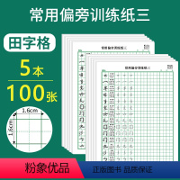 常用偏旁(一+二+三)各100张 [正版]控笔训练字帖成年练字田字格正姿点阵笔画笔顺偏旁部首练习全套小学生初中生儿童成人