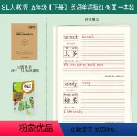 SL版五年级下册英语字帖 送2铅笔2握笔器 [正版]1-6年级英语字帖小学生人教版上册下册同步练字帖一年级起点SL版一二