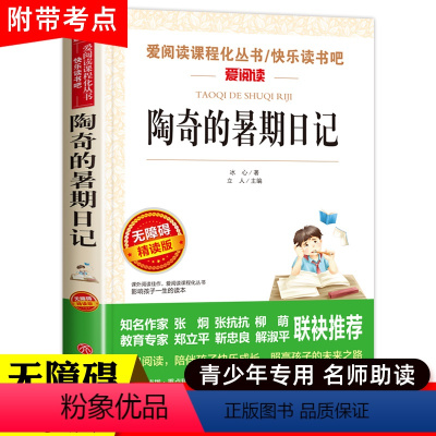 [正版]陶奇的暑假日记 冰心儿童文学全集 小学生课外阅读书籍 三年级四五六年级老师3-5-6年级课外书必读故事书10岁以